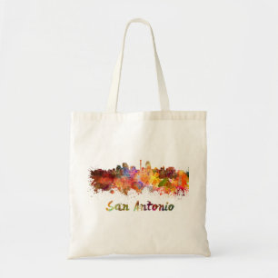Tote Bag San Antonio skyline in watercolor