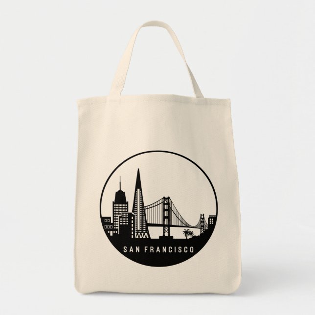 Tote Bag San Francisco California Skyline (Devant)