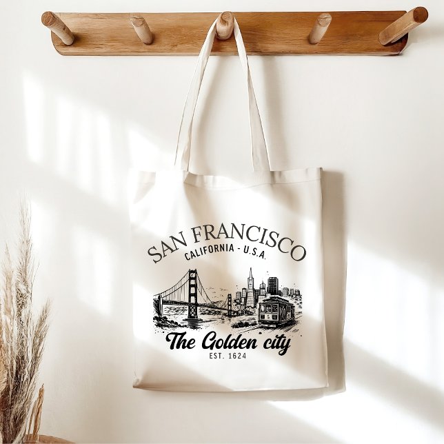 Tote Bag San Francisco City Golden Gate Landscape (Créateur téléchargé)