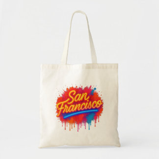 Tote Bag San Francisco Neon Splash Street Art T-Shirt