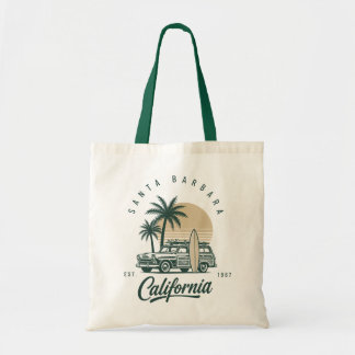 Tote Bag Santa Barbara Californie Vintage Surf Station Wago