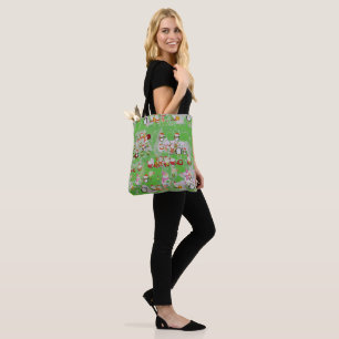 Tote Bag Santa Magical Green New Year
