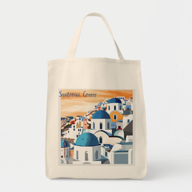 Tote Bag Santorin : Destinations Iconiques (Devant)