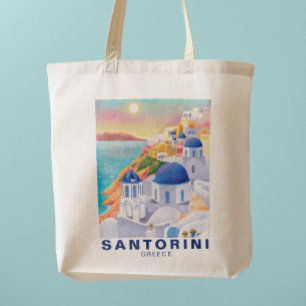 Tote Bag Santorin Grèce Europe Art Destination Voyage