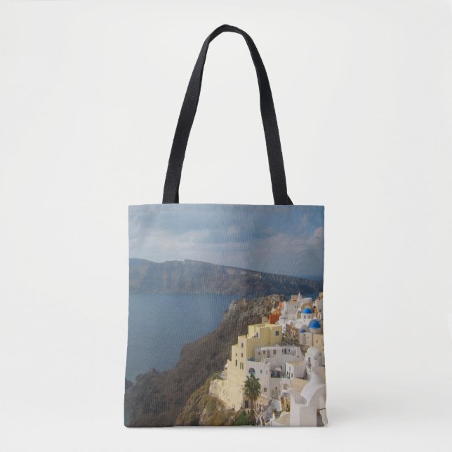 Tote Bag Santorin sous le soleil de l'après-midi (Devant)