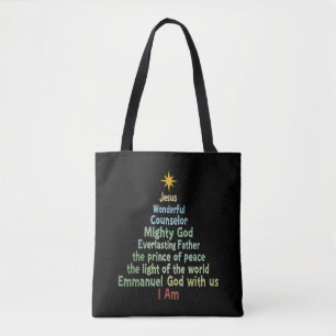 Tote Bag Sapin de Noël Cadeau Foi Fête de Noël Joyeux Chret