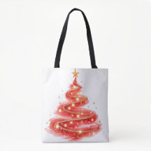 Sapin de Noël en Tourbillon de Paillettes Rouges