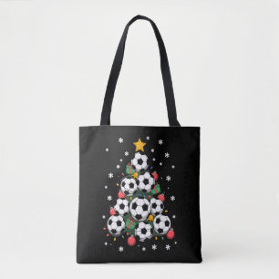 Tote Bag Sapin de Noël Football Joueur Amateur de Sport Noë