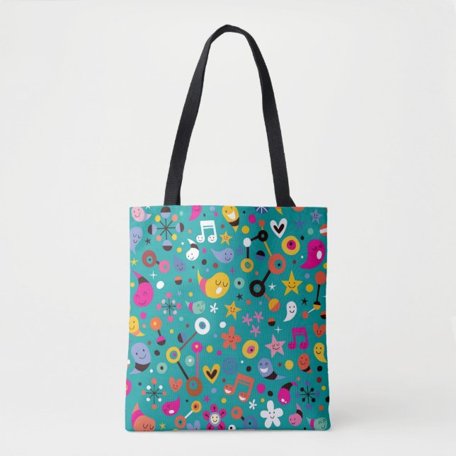 Tote Bag sarcelle d'hiver de motif de bande dessinée (Devant)