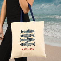 Sardines de style patchwork thème de la plage côti