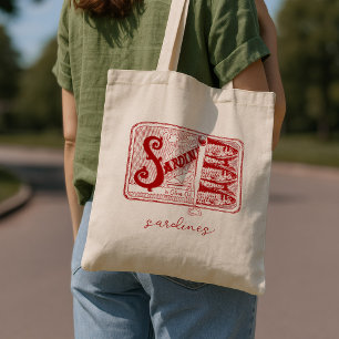 Tote Bag Sardines Poisson Dénué Pêcheur Esthétique