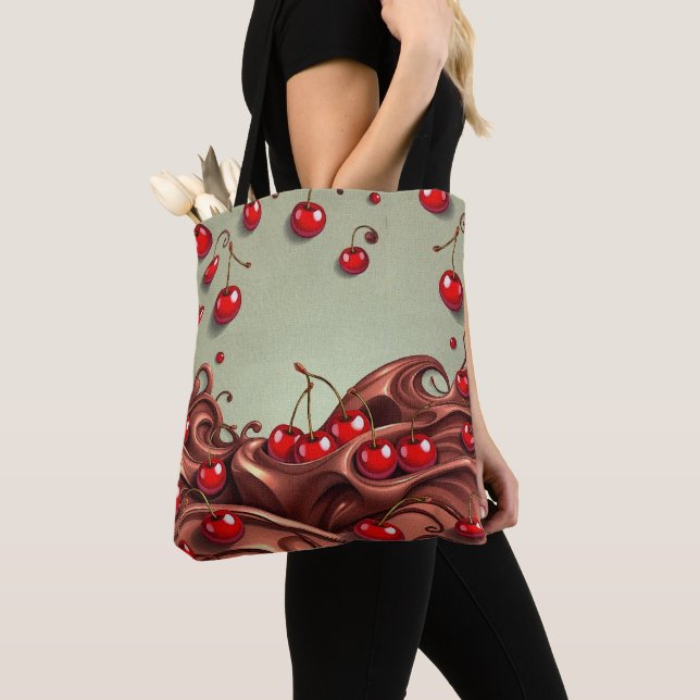 Tote Bag Sauce cerise : (De près)