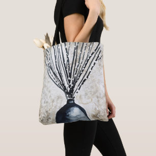 Tote Bag Saule dans l'aquarelle du vase