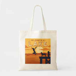 Tote Bag Sauter Sur Un Lac