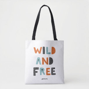 Tote Bag Sauvage et libre Lettres Doodle