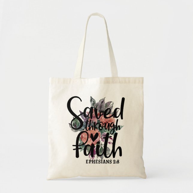 Tote Bag Sauvé par la foi (Devant)