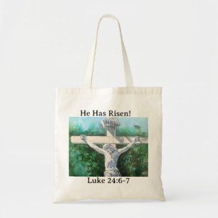 Tote Bag Sauveur/ Luc 24:6-7 Œuvre d'art originale
