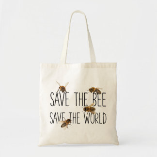 Tote Bag Sauvez l'abeille ! Sauvez le monde ! Vivent la