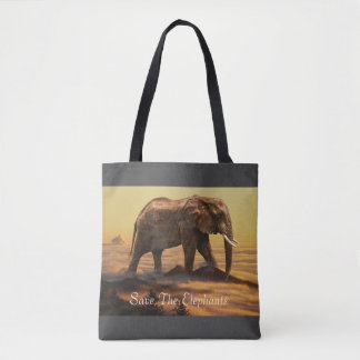 Tote Bag Sauvez Les Éléphants