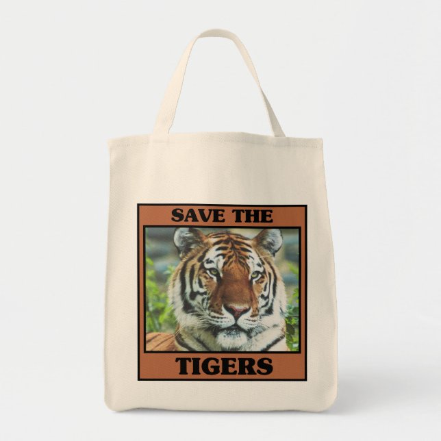 Tote Bag Sauvez les tigres (Devant)