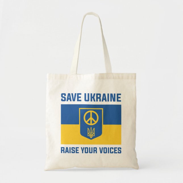 Tote Bag Sauvez l'Ukraine pour faire entendre vos voix (Devant)