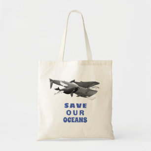 Tote Bag Sauvez nos océans Baleine d'art De l'environnement