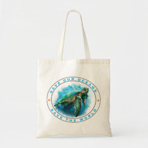 Tote Bag Sauvez nos océans - Tortue de mer