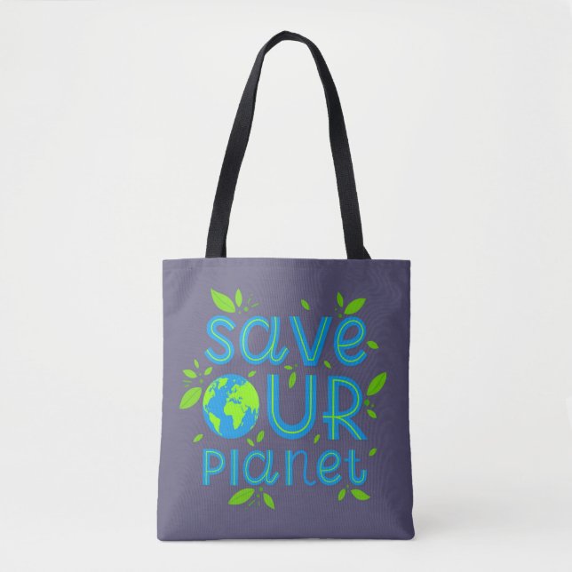 Tote Bag Sauvez notre planète (Devant)