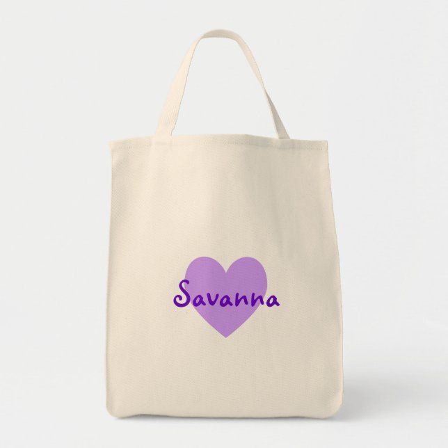 Tote Bag Savanna en violet (Devant)