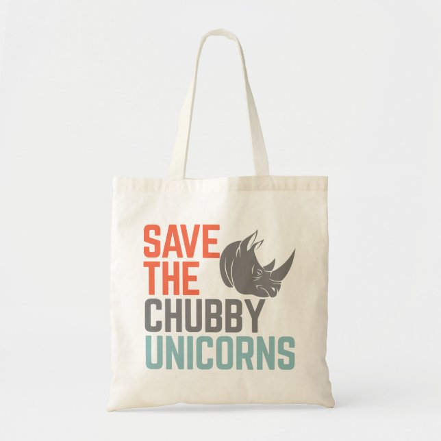 Tote Bag Save The Chubby Unicorns (Devant)
