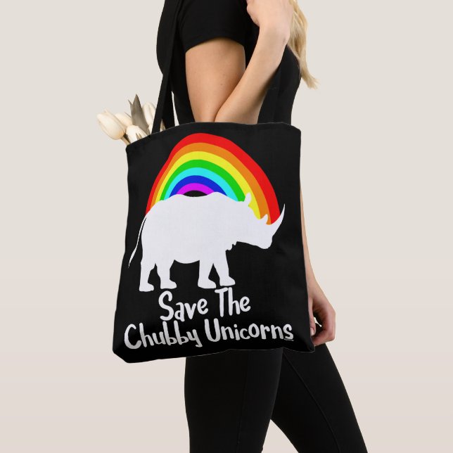 Tote Bag Save The Chubby Unicorns (De près)