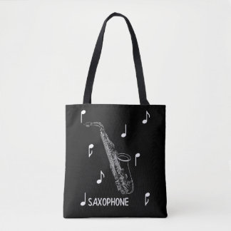 Tote Bag Saxophone de notes musicales