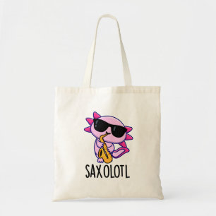 Tote Bag Saxophone Sax-olotl Funny Puns