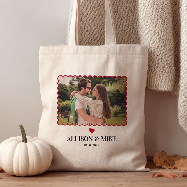 Tote Bag Scallop Photo Wedding Welcome Bag for Hotel Guests (Créateur téléchargé)