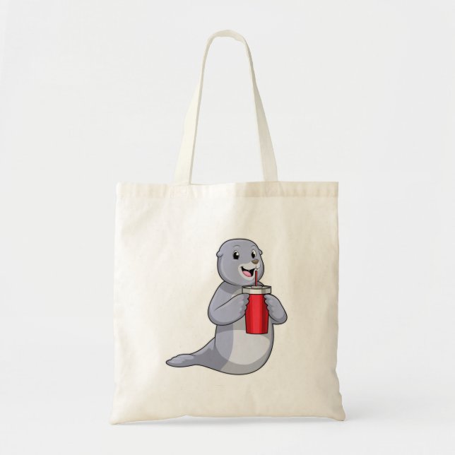 Tote Bag Sceau avec tasse à boire (Devant)