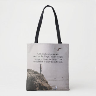 Tote Bag Scène côtière contemplative Prière de sérénité