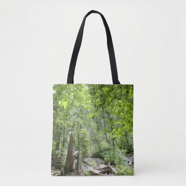 Tote Bag Scène de Forêt Verte Magique. (Devant)