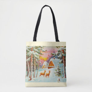 Tote Bag Scène de neige