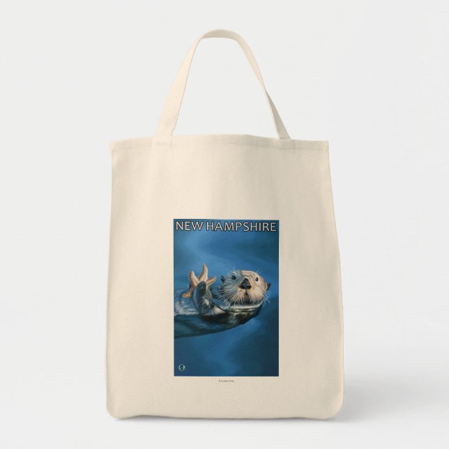 Tote Bag Scène de Otter de mer du New Hampshire (Devant)