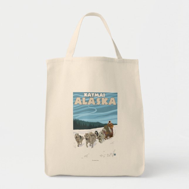 Tote Bag Scène de traînée de chien - Katmai, Alaska (Devant)