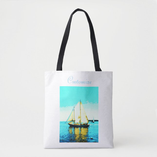 Tote Bag scène de voilier (Devant)