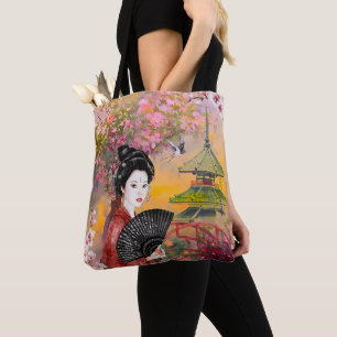 Tote Bag Scène Japonaise Avec Une Femme