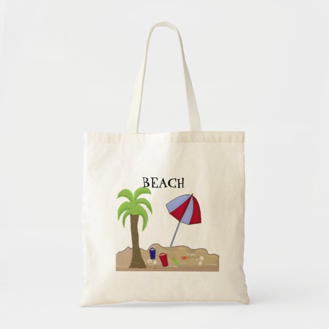 Tote Bag Scène Plage (Devant)
