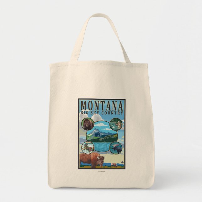 Tote Bag Scènes d'état du Montana (Devant)