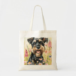 Tote Bag – Schnauzer Canvas Tote for Dog Lovers