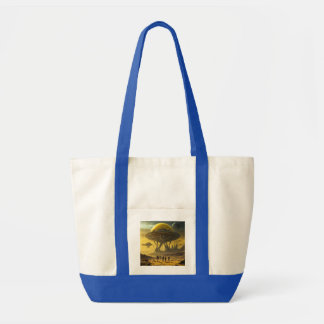 Tote Bag Sci-Fi Alien World View Planet Ufo Tower