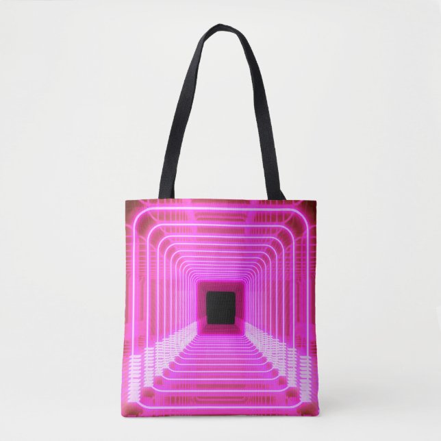 Tote Bag Sci-Fi Retro 3D : Illustration d'art pop (Devant)