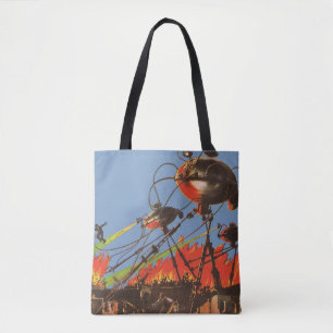 Tote Bag Science-fiction vintage HG Wells War of the Worlds