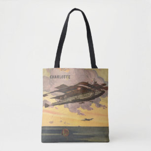 Tote Bag Science-fiction vintage hydravion avion bateau