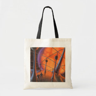Tote Bag Science-fiction vintage, Orange Sun et Aliens